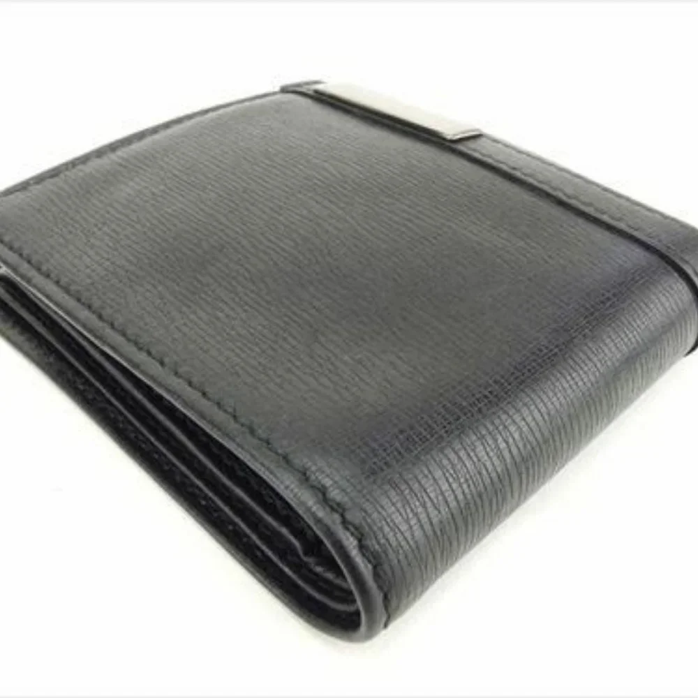 Gucci Wallet Purse Bifold Black leather Woman unisex Authentic Used - Picture 8 of 8